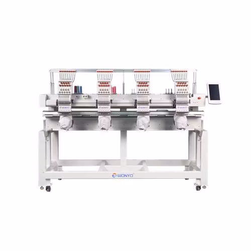 Máquina de bordado de ropa de 4 cabezas de ventas calientes con 9 agujas