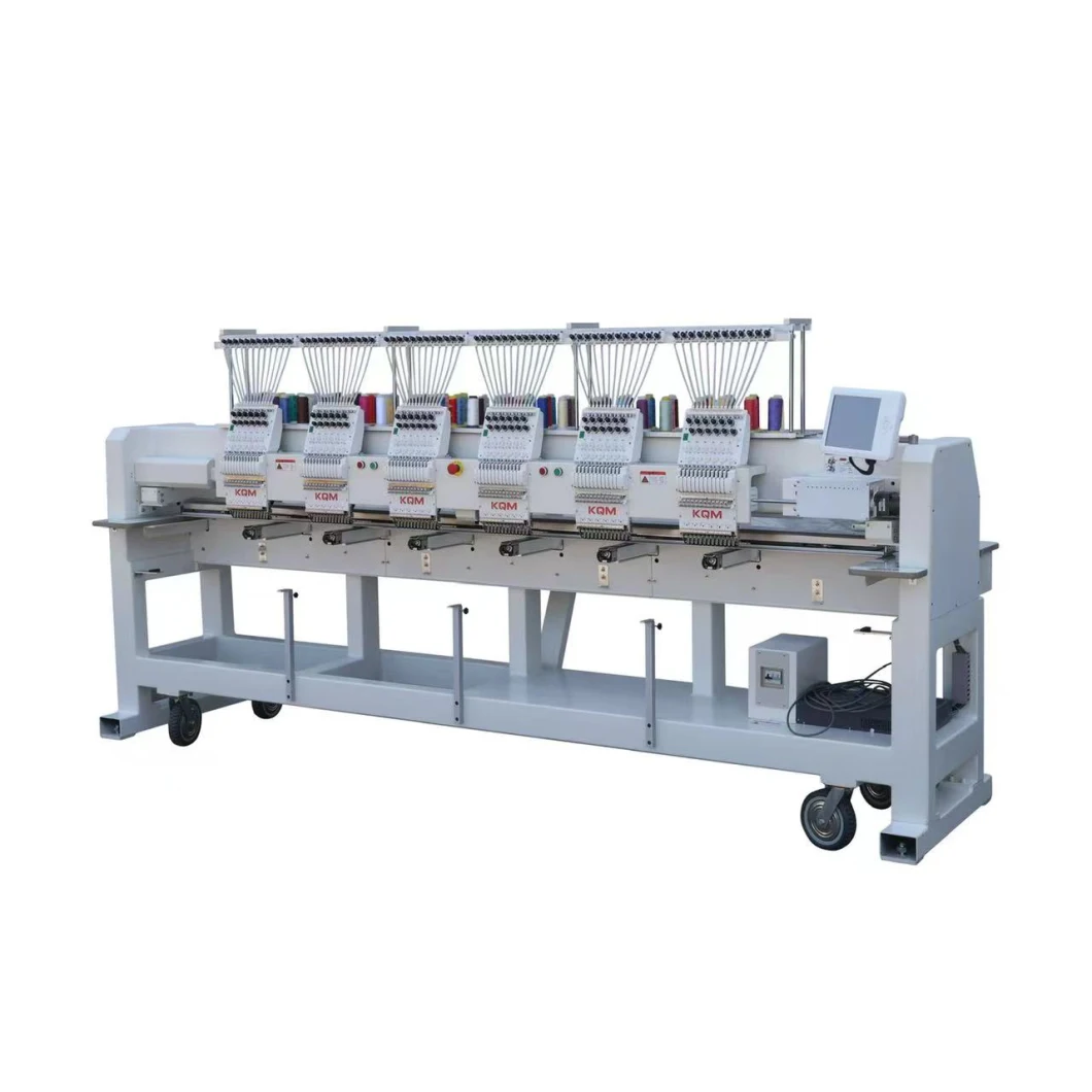 High Speed 1200rpm Six Heads Computerized Embroidery Machine