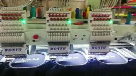 Máquina de bordar computarizada de 6 cabezales de uso industrial de alta eficiencia Wonyo para diseño de bordado de zapatos de gorra